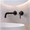 Mariner Logica rubinetto lavabo a parete proiezione: 250 mm, incluso corpo incasso smart, LOG1111-NO+INT0055-00+BOT0258-NO, Logica nero opaco [Rubinetteria Bagno > Rubinetteria Lavabo]