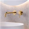 Mariner Logica rubinetto lavabo a parete proiezione: 250 mm, incluso corpo incasso smart, LOG1111-OR+INT0055-00+BOT0258-OR, Logica oro [Rubinetteria Bagno > Rubinetteria Lavabo]