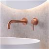 Mariner Logica rubinetto lavabo a parete proiezione: 250 mm, incluso corpo incasso smart, LOG1111-RS+INT0055-00+BOT0258-RS, Logica rame opaco vintage [Rubinetteria Bagno > Rubinetteria Lavabo]