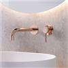 Mariner Logica rubinetto lavabo a parete proiezione: 250 mm, incluso corpo incasso smart, LOG1111-RG+INT0055-00+BOT0258-RG, Logica oro rosa [Rubinetteria Bagno > Rubinetteria Lavabo]