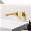 Mariner Quadra rubinetto lavabo a parete proiezione: 200 mm, incluso corpo incasso smart, QUA1111-OB+INT0055-00+BOQ0258-OB, Quadra oro spazzolato [Rubinetteria Bagno > Rubinetteria Lavabo]