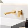 Mariner Quadra rubinetto lavabo a parete proiezione: 200 mm, incluso corpo incasso smart, QUA1111-OR+INT0055-00+BOQ0258-OR, Quadra oro [Rubinetteria Bagno > Rubinetteria Lavabo]