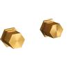 Mamoli Hexagonal 2 valvole di arresto, SET incluso corpo incasso, 255500000027, Hexagonal ottone patina [Rubinetteria Bagno > Rubinetteria Doccia]