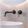 Mariner Logica rubinetto lavabo a parete proiezione 250 mm, per corpo incasso smart, LOG1111-GR+BOT0258-GR, Logica grafite opaco [Rubinetteria Bagno > Rubinetteria Lavabo]