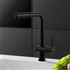 Fortis Brera extend rubinetto da cucina con 2 tipi di getto, orientabile, bocca estraibile, 0056600MB, Brera nero opaco [Rubinetteria da Cucina > Rubinetti da Cucina]