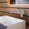 Mariner Arya rubinetto lavabo a parete proiezione: 200 mm, incluso corpo incasso smart, ARY1111-CS+INT0055-00+BOQ0059-CS, Arya cromo spazzolato [Rubinetteria Bagno > Rubinetteria Lavabo]