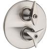 Mamoli Pico termostatico per 2 uscite, incasso, 3515PE00000F, GIO Ponti acciaio inox spazzolato [Rubinetteria Bagno > Rubinetteria Doccia]