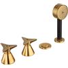 Mamoli GIO Ponti rubinetto vasca 4 fori per montaggio su bordo vasca, 15190000002G, GIO Ponti ottone spazzolato [Rubinetteria Bagno > Rubinetteria Vasca]