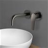 Mariner Tao rubinetto lavabo a parete proiezione: 212 mm, incluso corpo incasso smart, TAO1111-GM+INT0055-00+BOT0058-GM, Tao antracite spazzolato [Rubinetteria Bagno > Rubinetteria Lavabo]