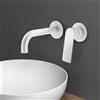 Mariner Tao rubinetto lavabo a parete proiezione: 212 mm, per corpo incasso smart, TAO1111-BO+BOT0058-BO, Tao bianco opaco [Rubinetteria Bagno > Rubinetteria Lavabo]