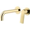 Mariner Tao rubinetto lavabo a parete proiezione: 250 mm, per corpo incasso smart, TAO1111-OR+BOT0258-OR, Tao oro [Rubinetteria Bagno > Rubinetteria Lavabo]