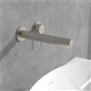 Villeroy & Boch Loop & Friends rubinetto lavabo, installazione a parete, TVZ10601000064, Loop & Friends nichel spazzolato [Rubinetteria Bagno > Rubinetteria Lavabo]