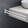 Viverso x one barra portasciugamani P: 450 mm, 2 bracci, orientabile, VL4401MW, x one bianco opaco [Accessori Bagno > Portasciugamani]