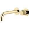Mariner Logica Shine rubinetto lavabo a parete proiezione: 250 mm, incluso corpo incasso smart, LOS1111-OR+INT0055-00+BOT0258-OR, Logica Shine oro [Rubinetteria Bagno > Rubinetteria Lavabo]
