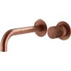 Mariner Logica Shine rubinetto lavabo a parete proiezione: 250 mm, incluso corpo incasso smart, LOS1111-RS+INT0055-00+BOT0258-RS, Logica Shine rame opaco vintage [Rubinetteria Bagno > Rubinetteria Lavabo]