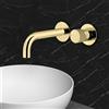 Mariner Logica Shine rubinetto lavabo a parete proiezione 212 mm, per corpo incasso smart, LOS1111-OR+BOT0058-OR, Logica Shine oro [Rubinetteria Bagno > Rubinetteria Lavabo]