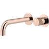 Mariner Logica Shine rubinetto lavabo a parete proiezione 250 mm, per corpo incasso smart, LOS1111-RG+BOT0258-RG, Logica Shine oro rosa [Rubinetteria Bagno > Rubinetteria Lavabo]
