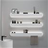 Viverso AGA Design U set accessori bagno per lavabo, incl. illuminazione, AGA-WT140LED-3-WM#SET2, AGA Design U bianco opaco [Accessori Bagno > Set di accessori da bagno]