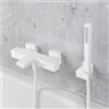 Fortis set vasca con termostatico, doccetta ad asta in metallo, supporto doccetta, flessibile doccetta, 84111THMW+5318501MW+53162125MW+15501MW, Scala bianco opaco [Rubinetteria Bagno > Rubinetteria Vasca]