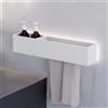 Viverso AGA Design U set accessori bagno per lavabo, incl. illuminazione, AGA-WT60LED-WM#SET2, AGA Design U bianco opaco [Accessori Bagno > Set di accessori da bagno]