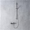 Fortis set doccetta con termostatico, doccetta ad asta in metallo, asta saliscendi, flessibile doccetta, 78511THPC+50129TTPC+53162150PC+15504PC, Brera cromo [Rubinetteria Bagno > Rubinetteria Doccia]