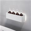 Viverso AGA Design U mensola con dispenser per sapone, incl. illuminazione, AU2440WM#Set8, AGA Design U bianco opaco/bianco [Accessori Bagno > Mensole Doccia]