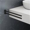Viverso x one barra portasciugamani P: 350 mm, 2 bracci, orientabile, VL4400MB, x one nero opaco [Accessori Bagno > Portasciugamani]