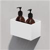 Viverso AGA Design U mensola con dispenser per sapone, AU2420WM#Set4, AGA Design U bianco opaco/nero [Accessori Bagno > Mensole Doccia]