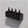 Viverso AGA Design U mensola con dispenser per sapone, AU2440BM#Set4, AGA Design U nero opaco/nero [Accessori Bagno > Mensole Doccia]
