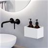 Viverso AGA Design U mensola con dispenser per sapone, AU2420WM#Set5, AGA Design U bianco opaco/nero [Accessori Bagno > Mensole Doccia]