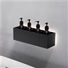 Viverso AGA Design U mensola con dispenser per sapone, incl. illuminazione, AU2440BM#Set6, AGA Design U nero opaco/nero [Accessori Bagno > Mensole Doccia]