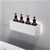 Viverso AGA Design U mensola con dispenser per sapone, incl. illuminazione, AU2440WM#Set6, AGA Design U bianco opaco/nero [Accessori Bagno > Mensole Doccia]