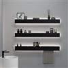 Viverso AGA Design U set accessori bagno per lavabo, incl. illuminazione, AGA-WT140LED-3-BM, AGA Design U nero opaco [Accessori Bagno > Set di accessori da bagno]