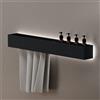 Viverso AGA Design U set accessori bagno per vasca, incl. illuminazione, AGA-BW100LED-BM, AGA Design U nero opaco [Accessori Bagno > Set di accessori da bagno]