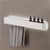 Viverso AGA Design U set accessori bagno per vasca, incl. illuminazione, AGA-BW100LED-WM, AGA Design U bianco opaco [Accessori Bagno > Set di accessori da bagno]