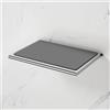 Viverso x match mensola La: 138,5 A: 28 P: 100 mm, VU2400CR, x match cromo/grigio [Accessori Bagno > Mensole]