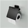 Viverso x cube porta rotolo, aperto, con coperchio, VC2001MB, x cube nero opaco [Accessori Bagno > Porta Rotolo]