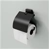 Viverso x cube porta rotolo, aperto, con coperchio, VC2000MB, x cube nero opaco [Accessori Bagno > Porta Rotolo]