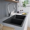 evineo line 650 Lavello da cucina con doppia vasca La: 75 P: 45,5 cm, BRN200AN, line 650 antracite [Lavelli da Cucina > per Base Sottolavello a partire da 80 cm]