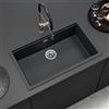 evineo line 150 lavello da cucina La: 75,6 P: 45,6 cm, LAN100XLAN, line 150 antracite [Lavelli da Cucina > per Base Sottolavello a partire da 80 cm]