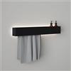Viverso AGA Design U set accessori bagno per doccia, incl. illuminazione per impianto doccia, AGA-DW80LED-BM, AGA Design U nero opaco [Accessori Bagno > Set di accessori da bagno]