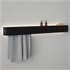 Viverso AGA Design U set accessori bagno per doccia, incl. illuminazione per impianto doccia, AGA-DW120LED-BM, AGA Design U nero opaco [Accessori Bagno > Set di accessori da bagno]