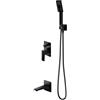 OMNIRES PARMA miscelatore monocomando, per vasca, SYSPMW01BL, PARMA nero opaco [Rubinetteria Bagno > Rubinetteria Vasca]
