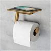 Viverso x add porta rotolo con ripiano, aperto mobile, VE2100BG+VU2400BG, x elo oro spazzolato [Accessori Bagno > Porta Rotolo]