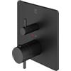 Mariner Eden coaxial square termostatico per 2 uscite, squadrato, EDE2802-NO, Eden coaxial nero opaco [Rubinetteria Bagno > Rubinetteria Doccia]