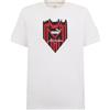 AC Milan T-shirt Ftbl Icons, Maglia a Maniche Corte, Maglietta con Logo Ufficiale, Unisex, Bianco, L