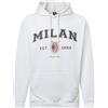 ACM 1899 AC Milan Felpa College Collection, Uomo, Prodotto Ufficiale, Bianco, S