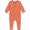 Petit Bateau A055B, Pigiama dormi bene Unisex - Bimbi 0-24, Rosa Brandy / Bianco Avalanche, 0 mesi