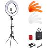 NEEWER Luce ad Anello LED 48cm Esterno 55W 5600K Dimmerabile con Stativo di Luce, Ricevitore Bluetooth per Smartphone, Youtube, TikTok, Autoritratto