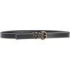 Pinko Cintura Donna Nero oro Tamboril h2.5 belt pelle